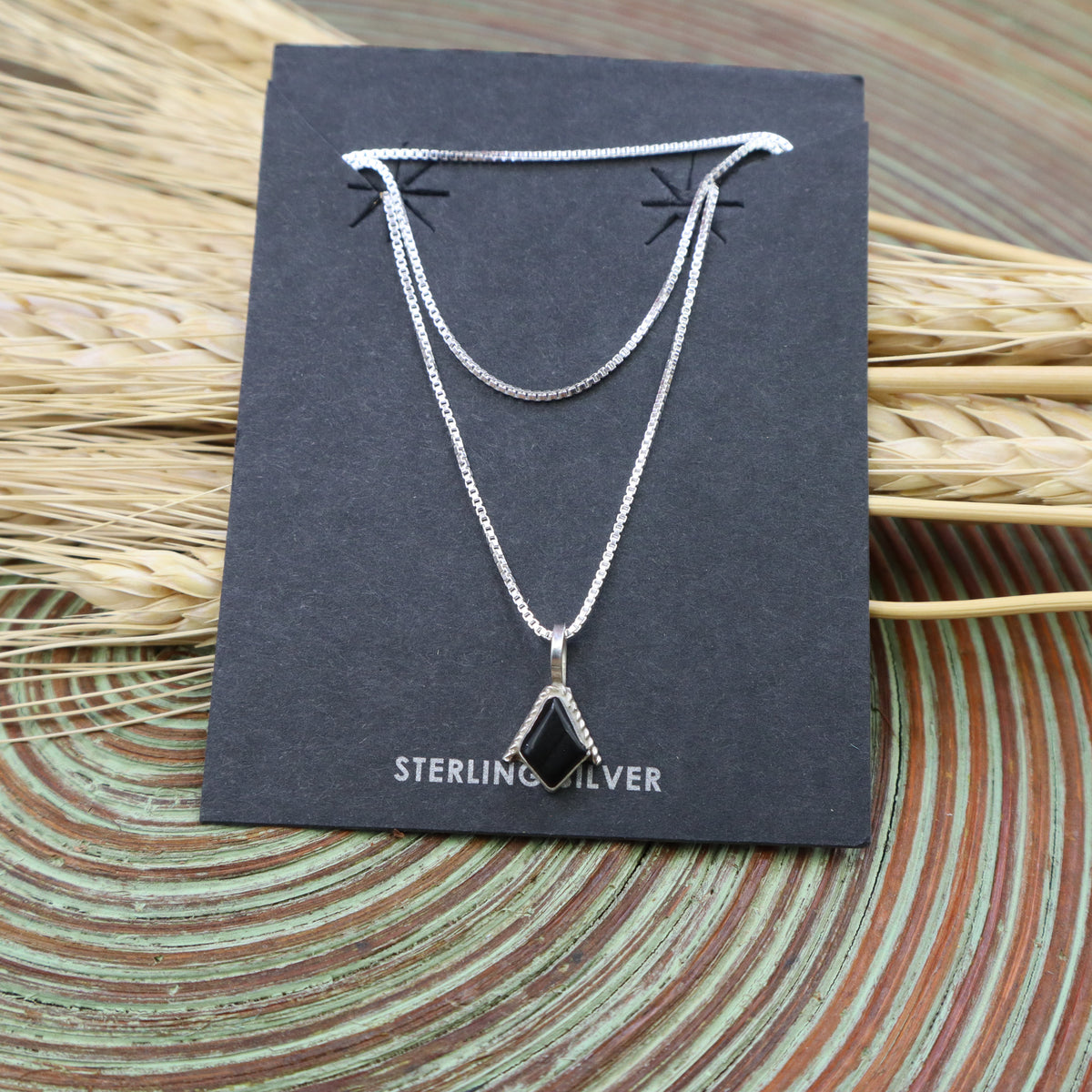 Onyx Diamond Pendant Chain Combo – Two Rivers Trading